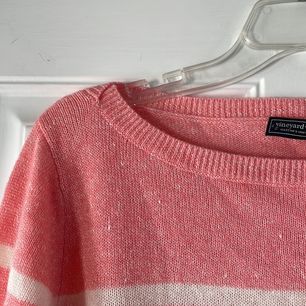 VINEYARD VINES Linen Cashmere Striped Boatneck Sweate - Picture 4 of 8